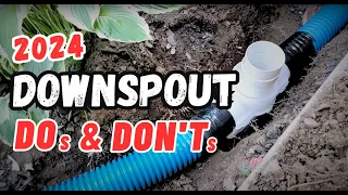 Downspout Drainage Dos & Don'ts 2024 - Stay to the End for Maintenance Tips