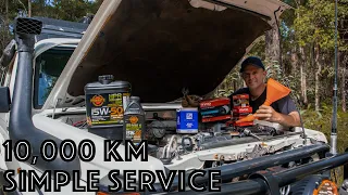 TOYOTA 1HZ SIMPLE 10K SERVICE - How I Keep the Troopy Maintained and Healthy While Touring Full Time