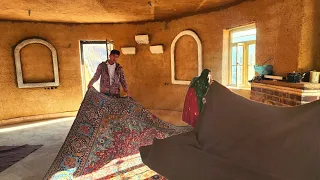 Life in a nomadic castle, days full of adventures of Hassan and Zuleikha: carpeting the castle