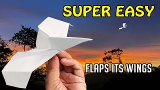 how to make a paper airplane that flaps its wings like a bird Easy Tutorial