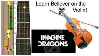 How to Play the Believer on Violin (Tabs Tutorial)