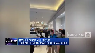 Viral! Mobil Listrik Tabrak Tembok Mall Gegara Bocah