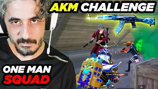 AKM CHALLENGE !!!  - PUBG Mobile ( One Man Squad )