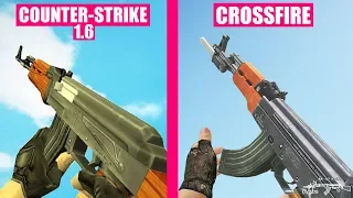 Counter Strike 1.6 vs Crossfire Weapons Comparison