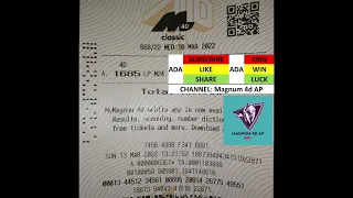 Ticket magnum ONG (LP mbox) -4 Hari Rabu (16/3) #668/22 (276)