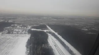 Посадка на новую полосу в Шереметьево.