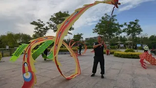 Ribbon Dragon Show In Tianjin Binhai New Area