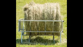 Galvanized Bale Feeder for Horse and Goats!