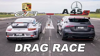 525 PS Mercedes-AMG A45 S vs Porsche 991.2 GT3 | Daniel Abt