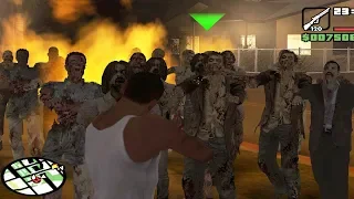 Real zombie apocalypse in GTA San Andreas! (The biggest zombie invasion in gta)