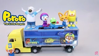 PORORO CAR CARRIER PLAYSET TOYS ~ 뽀롱뽀롱 뽀로로 캐리어카 폴리 타요 또봇 카봇 장난감 ~ мультфильмы про машинки Игрушки