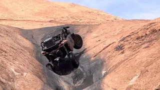 Moab X3 goes up escalator gets stuck and gets up #canam #canamx3 #moabutah #moab