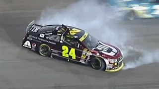 Gordon spins after contact with Keselowski
