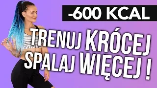 HIIT TURBO SPALANIE🔥INTEWAŁOWY TRENING ODCHUDZAJĄCY -600 KCAL 🔥4 X 6 MINUT + BRZUCH