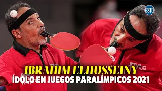 Ibrahim Elhusseiny, el paratleta que juega ping pong con la boca