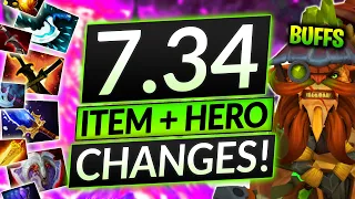 NEW PATCH 7.34! EVERY ITEM and HERO CHANGE (So many buffs!) - Dota 2 Update Guide (Part 1)
