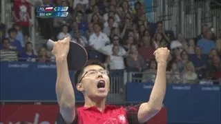Wang (POL) v Hoyama (BRA) Men's Table Tennis 1st Round Replay - London 2012 Olympics