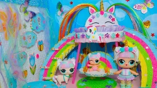 DIY Miniature Dollhouse Room Decor~Families Unicorn LOL Surprise DOLLS