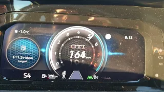 VW Golf GTI 2022 245hp. Acceleration and kick down 100-200 kmh / 60-120 mph