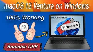 How to Create macOS 13 Ventura Bootable USB Drive on Windows | 100% Working |  macOS Ventura USB