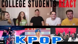 COLLEGE STUDENTS REACT TO KPOP FOR FIRST TIME (BTS, BLACKPINK, EXO) | NON-KPOP FANS REACT