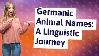 How Do Germanic Languages Compare in Naming Domestic Animals?