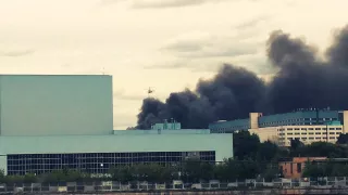 Пожар на территории завода ЗИЛ, Москва, 08.07.2015