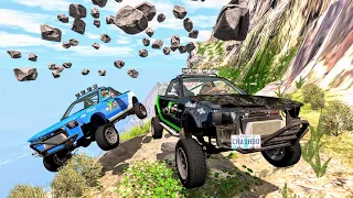 Crazy Rockslide Crashes #4 – BeamNG Drive | CrashBoomPunk