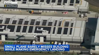 Small plane barely misses building in emergency landing in Sydney