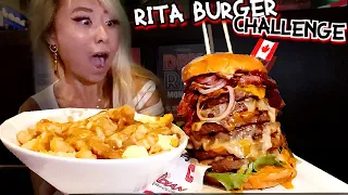 THE RITA BURGER CHALLENGE at The Canadian Brewhouse in Vancouver, BC!! #RainaisCrazy