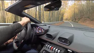 Lamborghini Huracan Evo 2020 POV - Mountain road - Chasing aventador, 488's and 650s