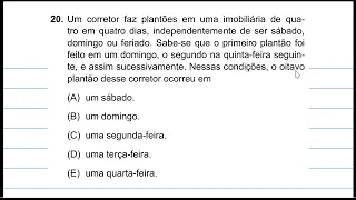 ✅ Problema de Calendário - Matemática para Concursos