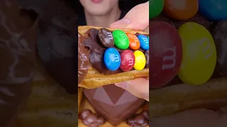 ASMR M&M'S MAGNUM CHOCOLATE ICE CREAM MALTESERS NUTELLA DESSERT MUKBANG초콜릿 먹방チョコレート 咀嚼音EATING SOUNDS