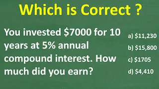 Take $7000 and invest it for 10 years at 5% annual compound interest. How much money will you earn?