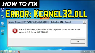 [English] How to Fixed dynamic link library Kernel32.dll Error in Windows 7/10