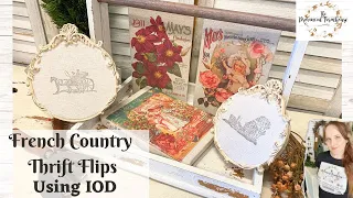 French Country Thrift Flips using IOD & Fusion Milk Paint | Cottagecore | Wall  Decor Garden Florals