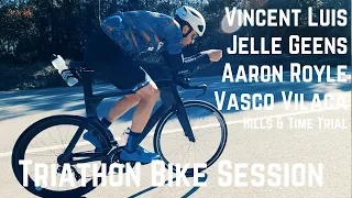 Triathlon Bike Session with Aaron Royle, Vincent Luis, Jelle Geens and Vasco Vilaca