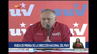 Diosdado Cabello en rueda de prensa completa del PSUV, 14 de febrero de 2022