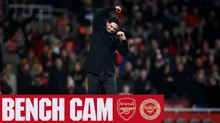 BENCH CAM | Arsenal vs Brentford (2-1) | All the goals, saves, reactions & more at Emirates Stadium!