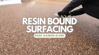 Resin Bound Surfacing / Paving Full Installation Video. Rose Garden Blend