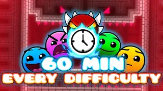 Every Geometry Dash Difficulty in 60 Minutes *PLATFORMER MODE*