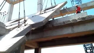 Setting tilt in the concrete collapse building