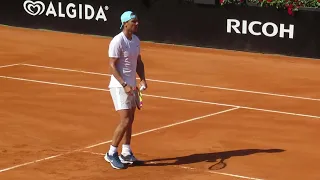 Rafael Nadal at Campo Centrale - hitting - Rome 2022