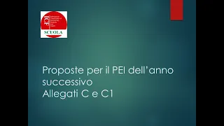 Come compilare gli allegati C e C1 dei nuovi PEI