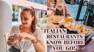 WATCH THIS BEFORE GOING TO THE RESTAURANTS IN ITALY!