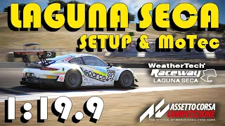 LAGUNA SECA HOTLAP | 1:19.9 | Setup & MoTec | Assetto Corsa Competizione | PC