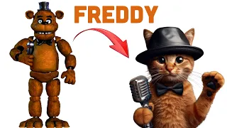 FNAF but CATS and their favorite DRINKS and Squint Your Eyes? FNAF Edition - Five Nights At Freddy's