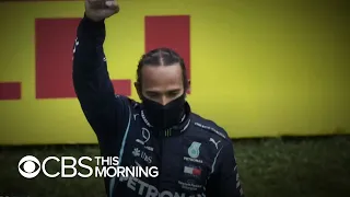 Formula One driver Lewis Hamilton on his record breaking win, fight for racial justice