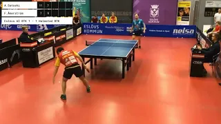 Satoshi Aida vs Fabian Akerstrom   Pingisligan 2019 2020