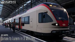 Sursee to Luzern in 3 Minutes - S-Bahn Zentralschweiz - Timelapse - Train Sim World 2